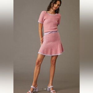 Maeve color block knit set